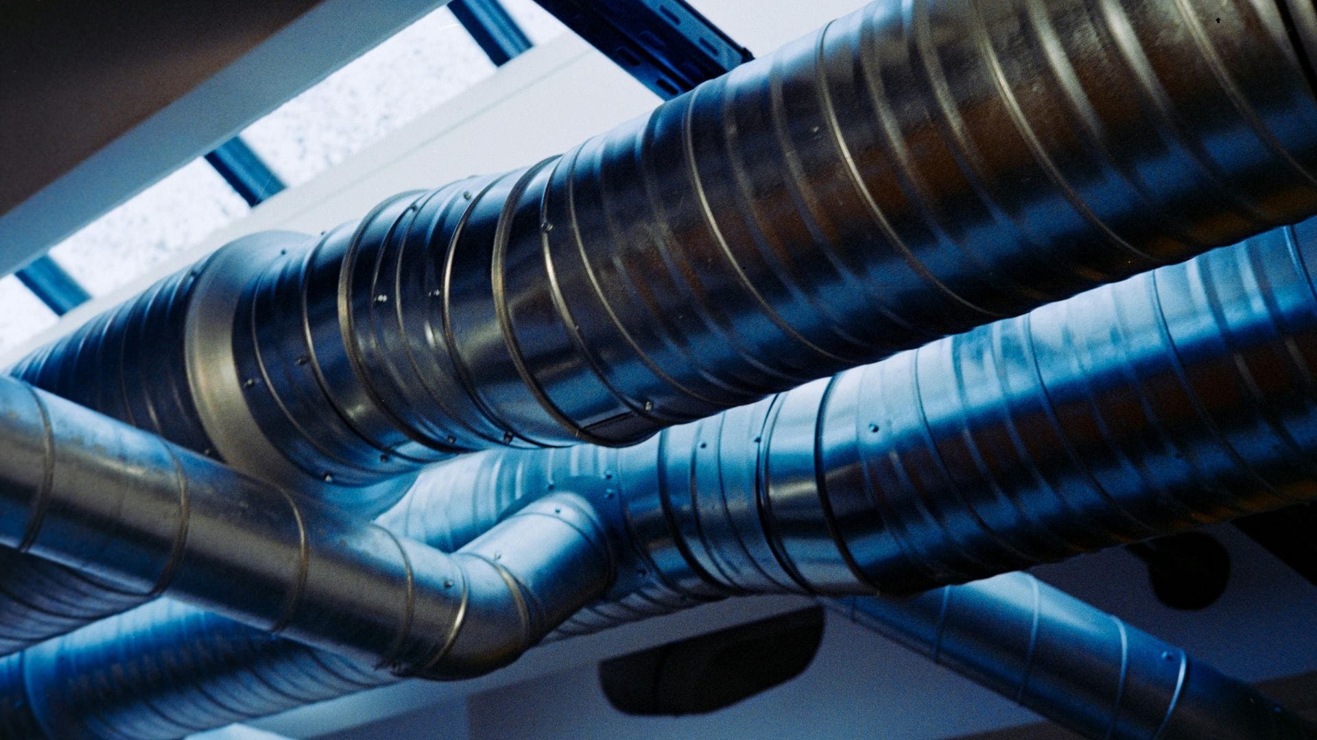 Industrial galvanized ductwork