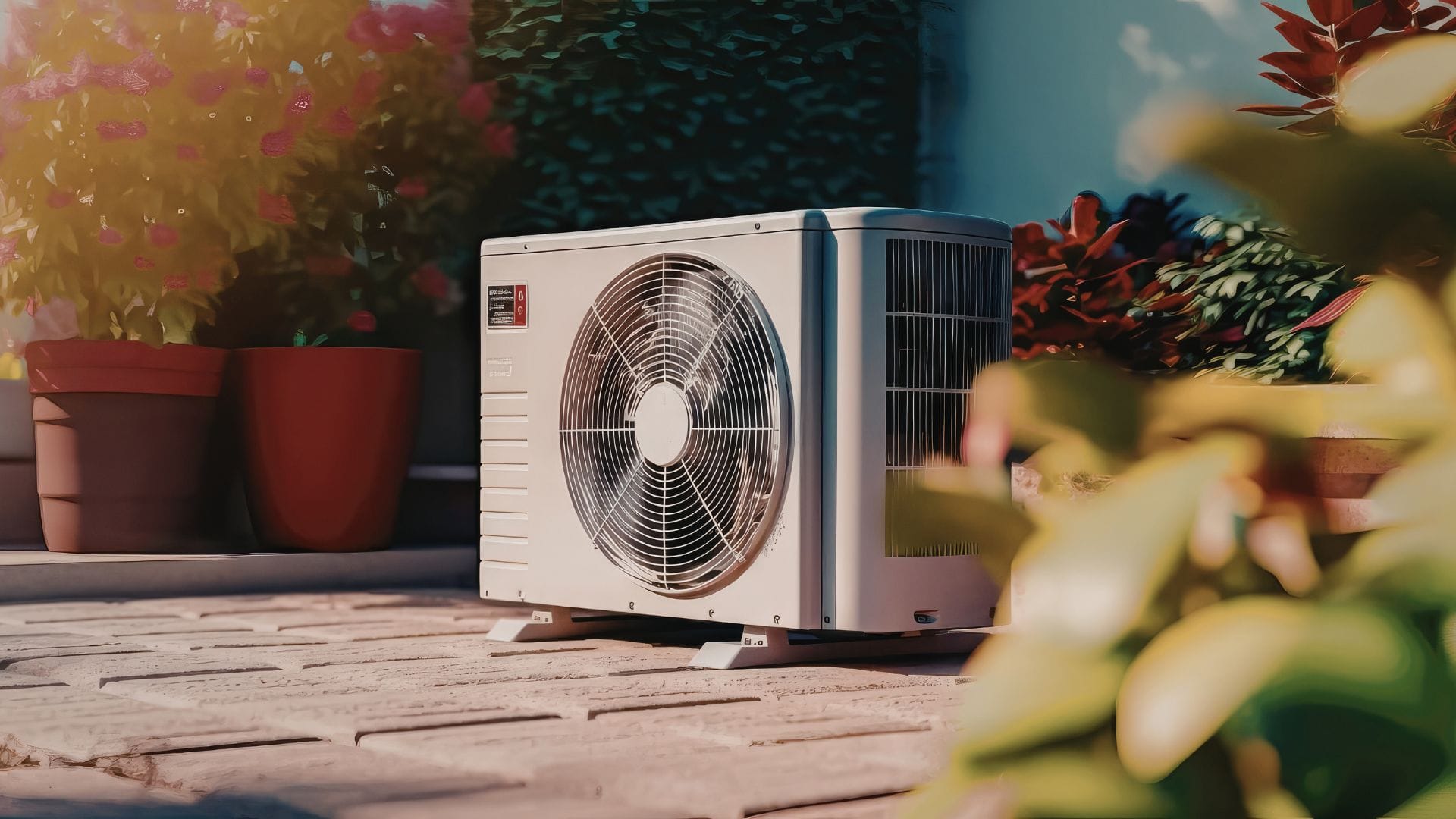 Newly installed residential AC unit